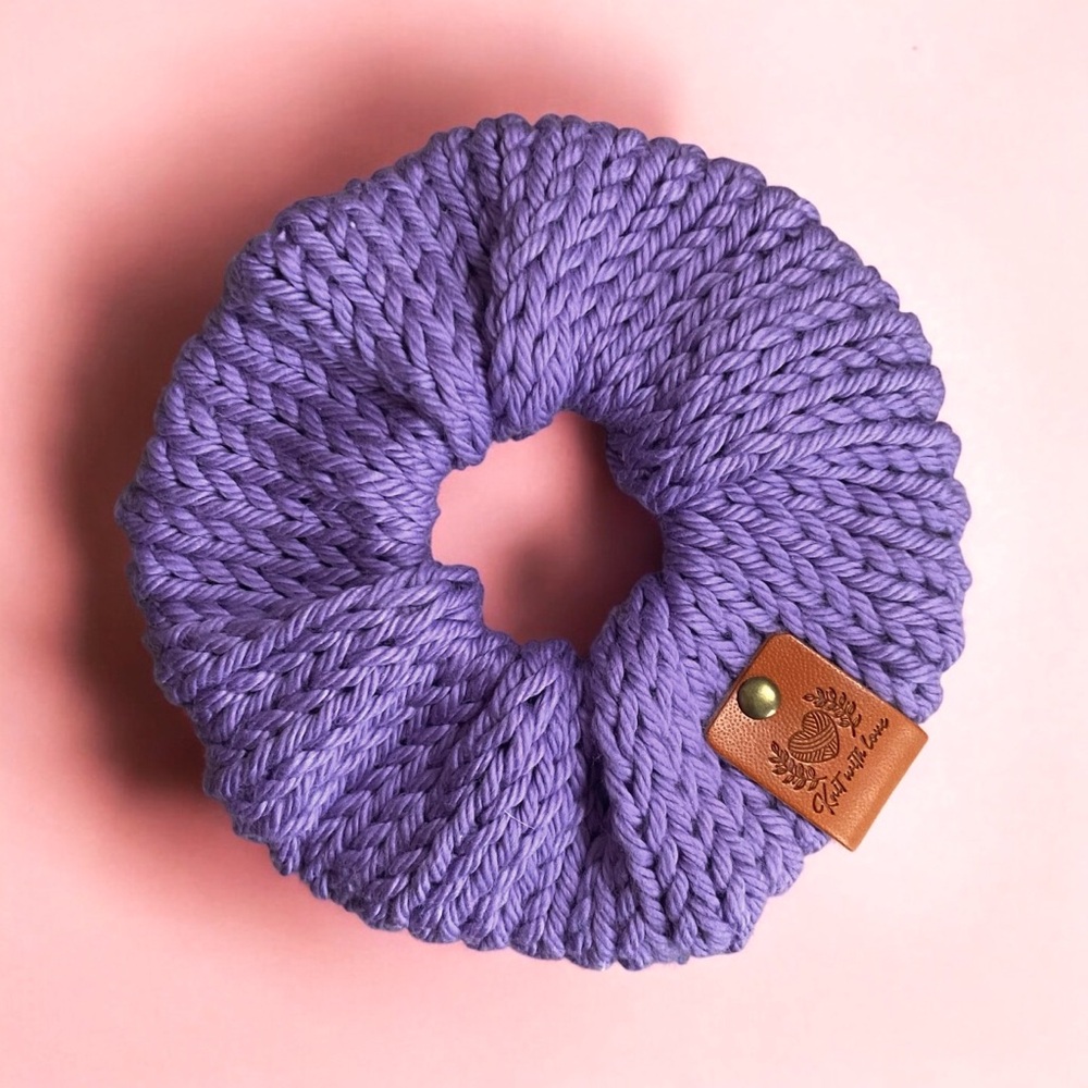 Handcrafted Cotton Knit Scrunchies Summer Sunset Bundle - Picture 4 of 5
